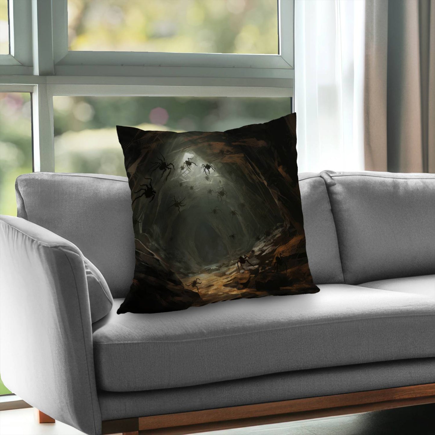 Eight legs of terror - Throw pillow - Print on demand