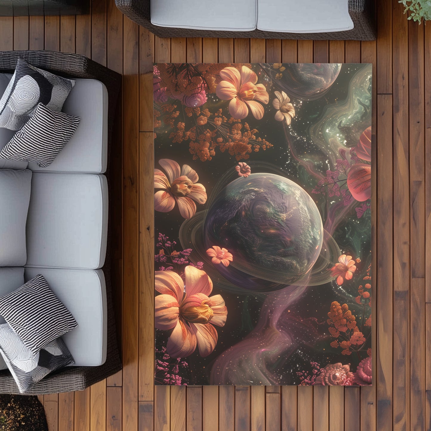 Tapis d'extérieur Floral pour une Décoration Intérieure Élégante