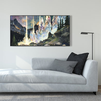 Magical beams - 36"x36" Framed canvas