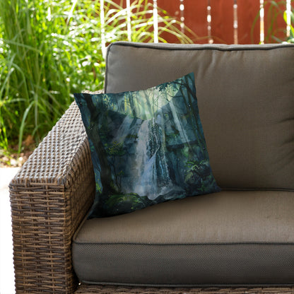 Sleeping Fall Green Poly Twill Throw Pillow - Home Decor Insert
