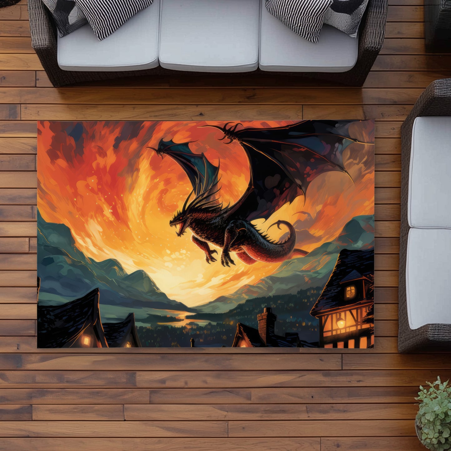 Hope for Mercy - Black Outdoor Area Rug for Home Decor