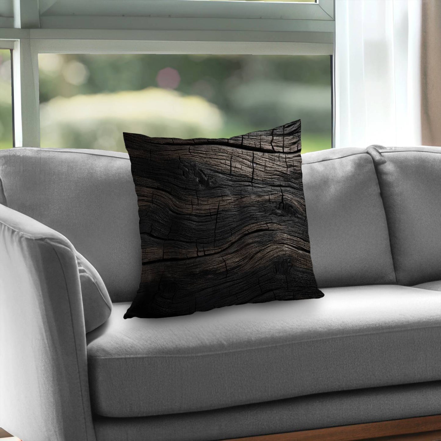 Dark wood - Throw pillow - Print on demand