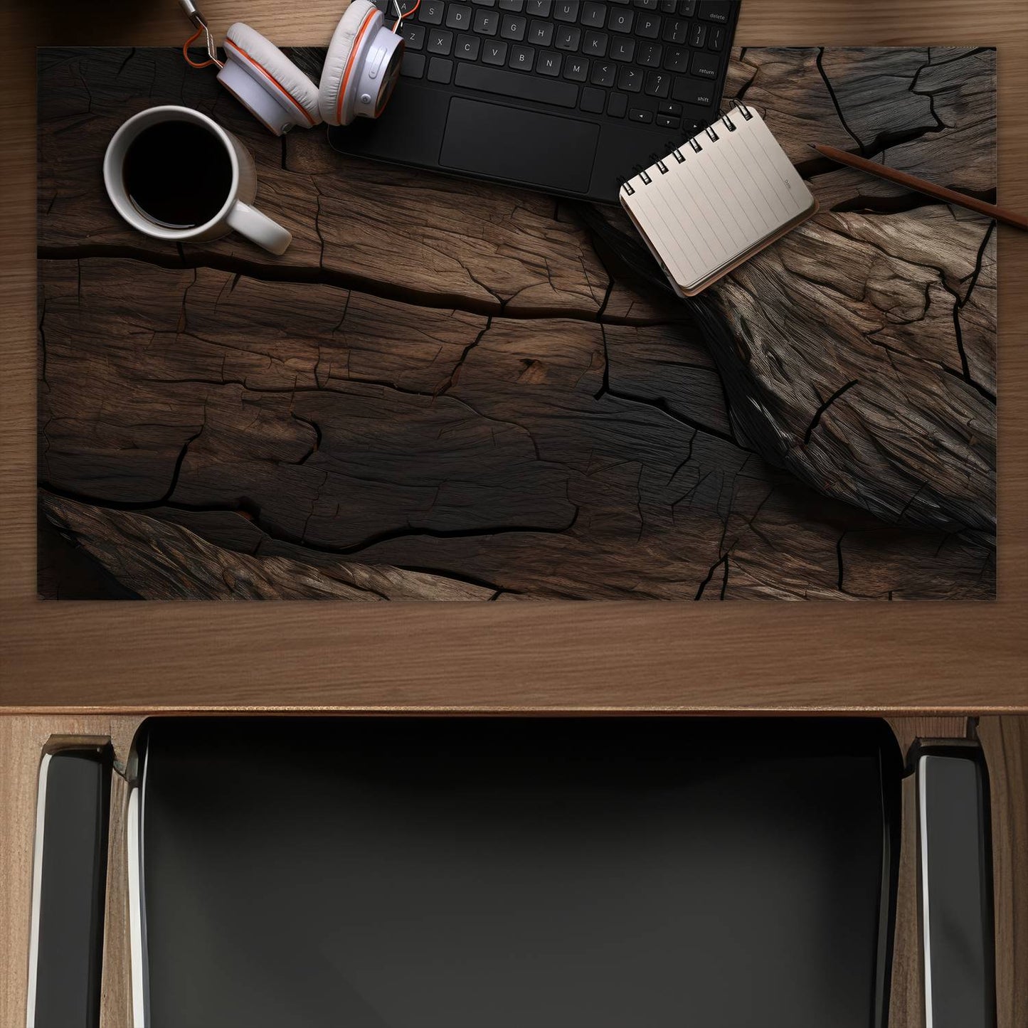 Brown wood - Desk mat - Print on demand