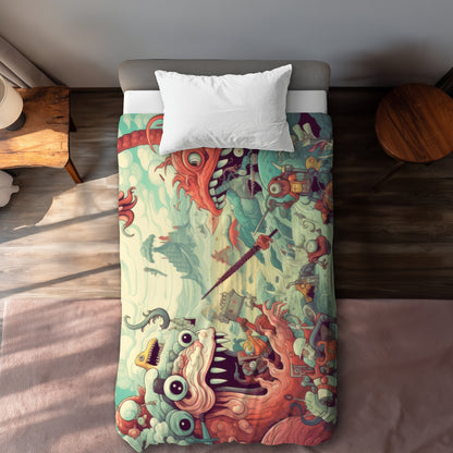 Day of Reckoning Pink Duvet Cover | Stylish Home Decor