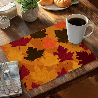 Autumn Glow Leaves Placemat | Elegant Home Decor Accent