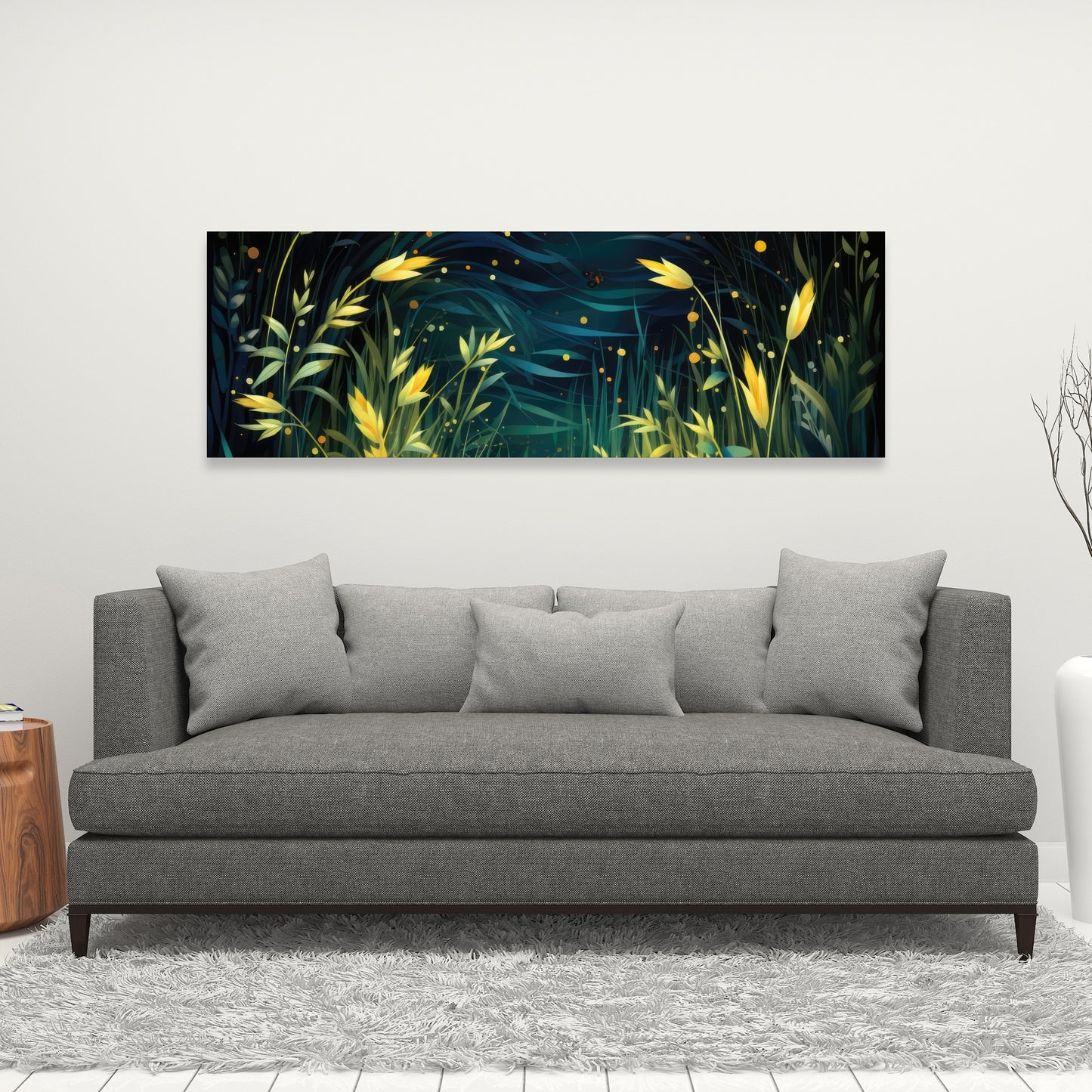 Lit plains - 32"x32" Canvas