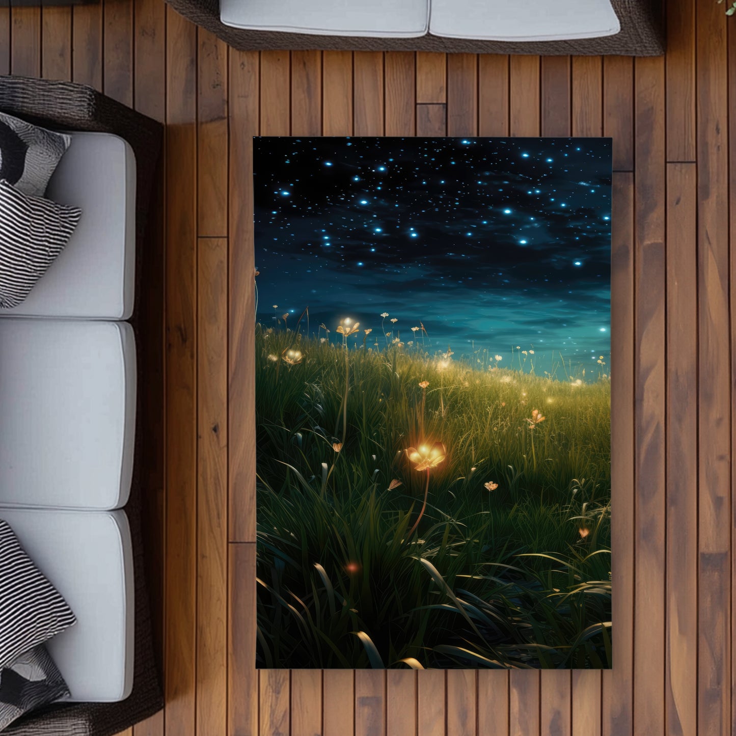 The night sky - Green Outdoor Area Rug for Home Decor