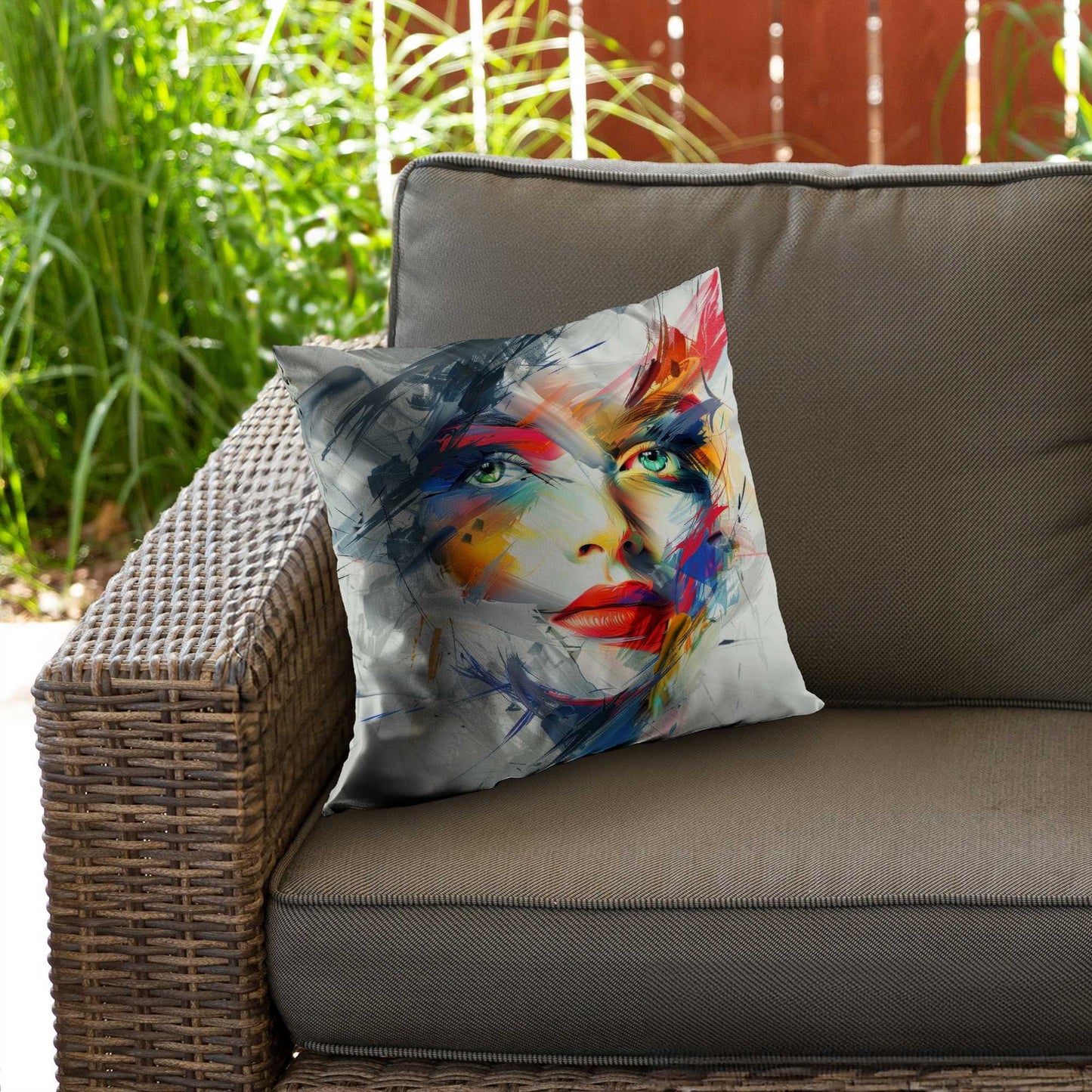 Abstract Look Poly Twill Throw Pillow | Modern Home Decor