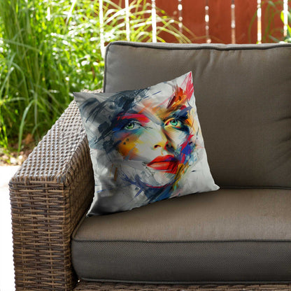 Abstract Look Poly Twill Throw Pillow | Modern Home Decor