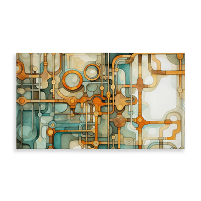 Turns and bends Gold Indoor Outdoor Tablecloth