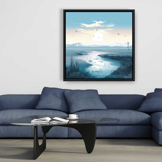 The Marsh - Beige Framed Canvas for Elegant Home Decor