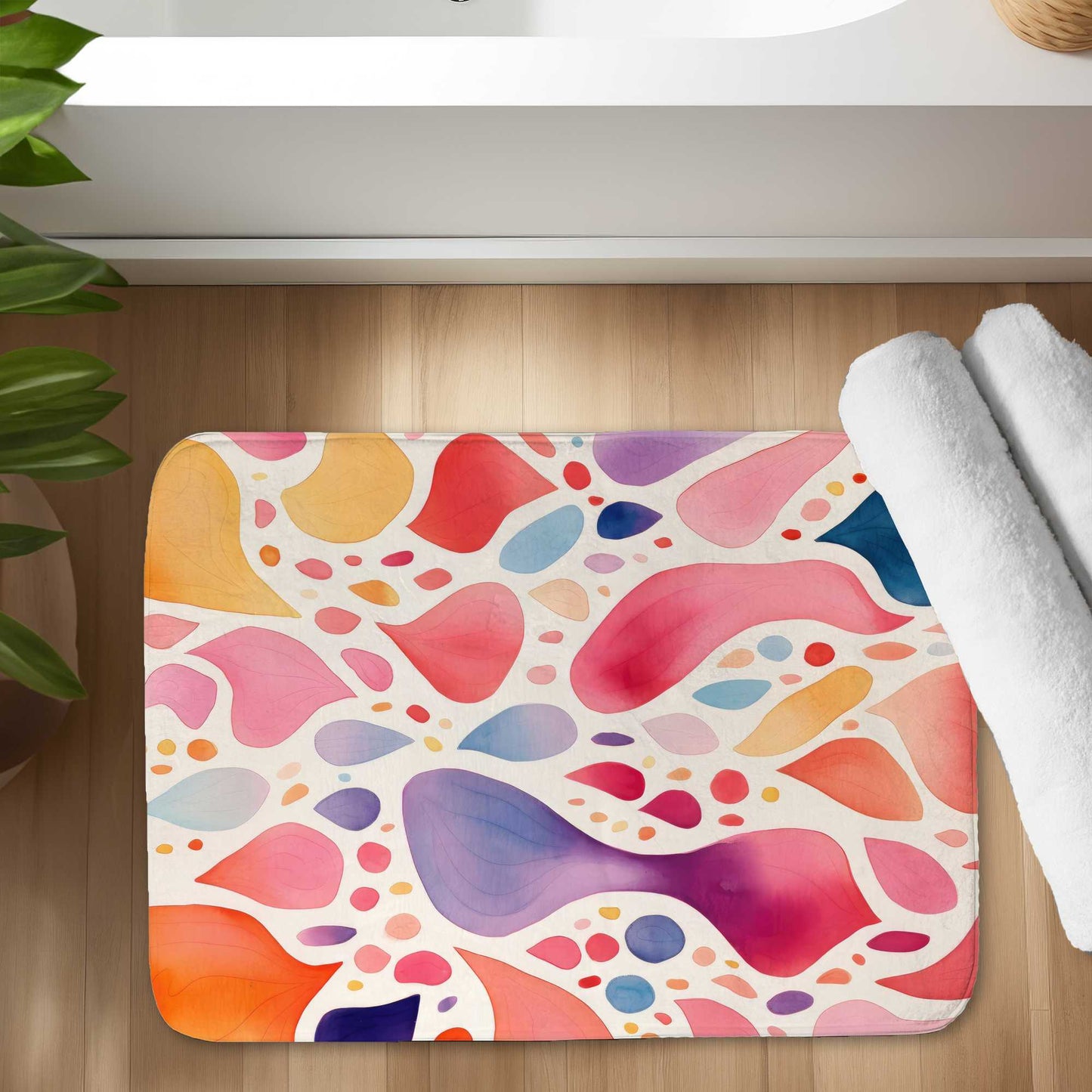 Tapis de bain Splotches - Tapis élégant pour la décoration de salle de bain