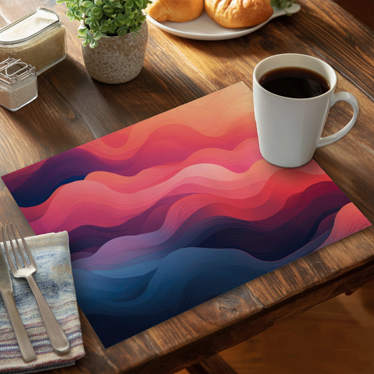 Ethereal Smoke Pink Polyester Placemat | Home Decor Essential