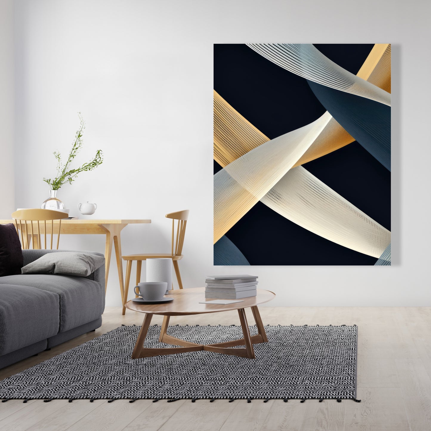 Ropes of Destiny - Gray Canvas Home Decor for Modern Spaces