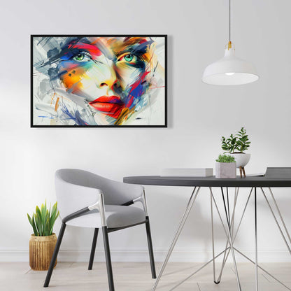 Abstract Look - White Framed Canvas Art for Home Decor
