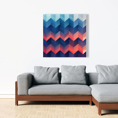 Heat Waves - Red Canvas Art for Home Decor | Vibrant Design