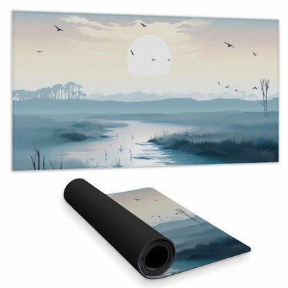Tapis de bureau blanc Marsh | Un accessoire déco élégant et indispensable