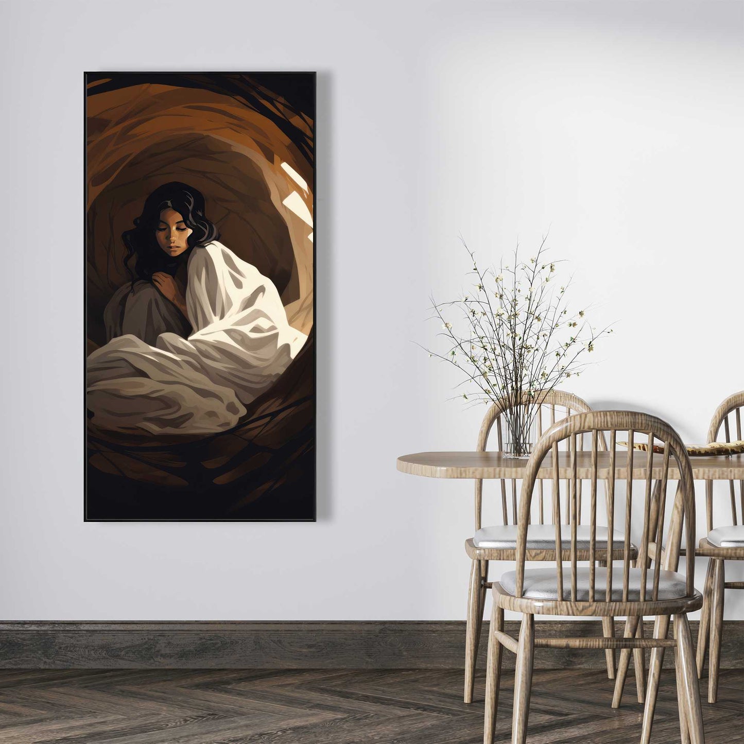 Warm embrace - Black Framed Canvas Art for Home Decor
