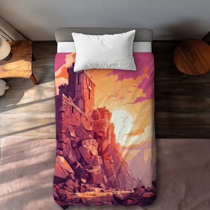 The Setting Rampart - Pink Duvet Cover for Home Decor