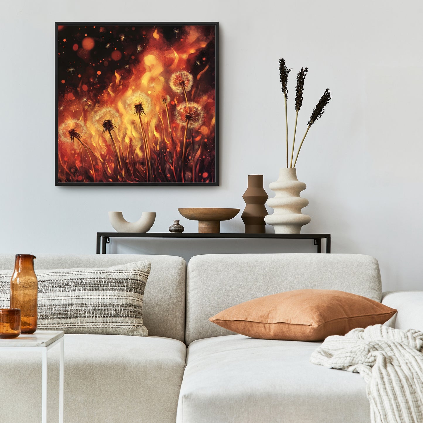 Dandy fire - 48"x60" Framed canvas