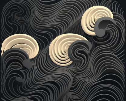 Layers Black Braided Polyester Placemat for Home Decor