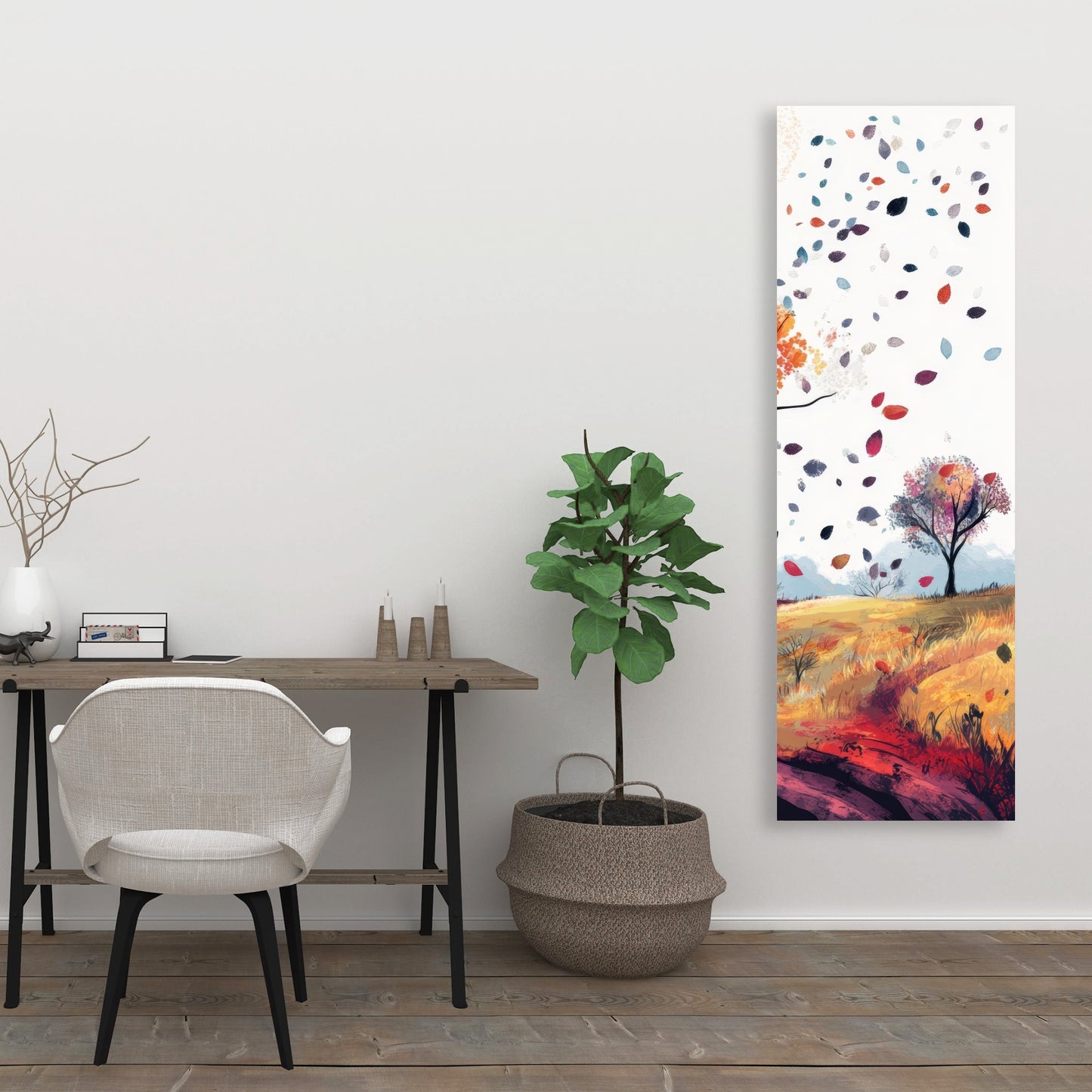Blowing leaves - 32"x32" Canvas