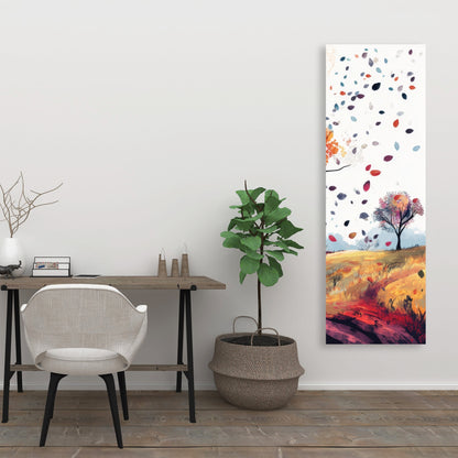 Blowing leaves - 32"x32" Canvas