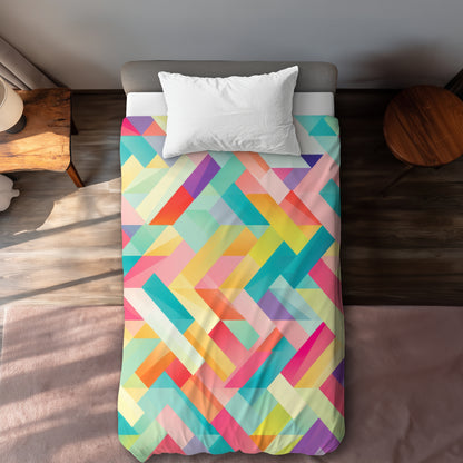 Stripe Harmony Orange Duvet Cover - Stylish Home Decor