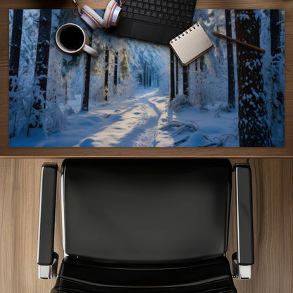 Snowy path - Desk Mat