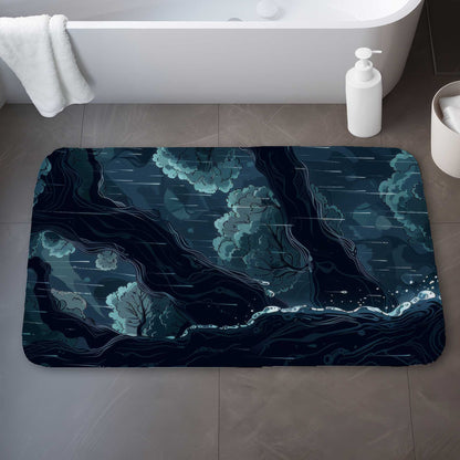 Canopy Blue Bath Mat - Stylish Home Decor Essential