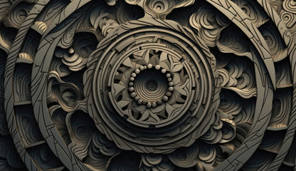 Cycles Beige Indoor/Outdoor Tablecloth for Home Decor