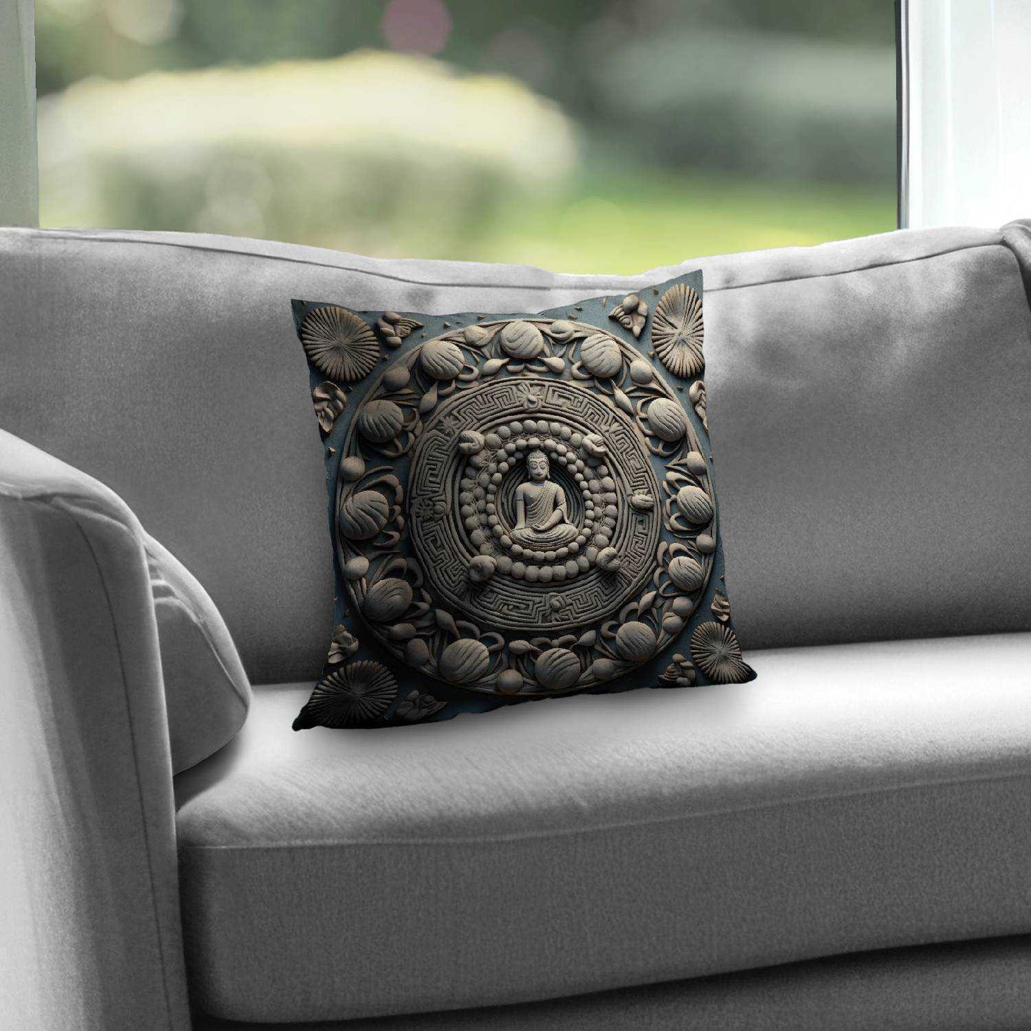 Spiritual Peace Poly Twill Throw Pillow | Home Decor Accent