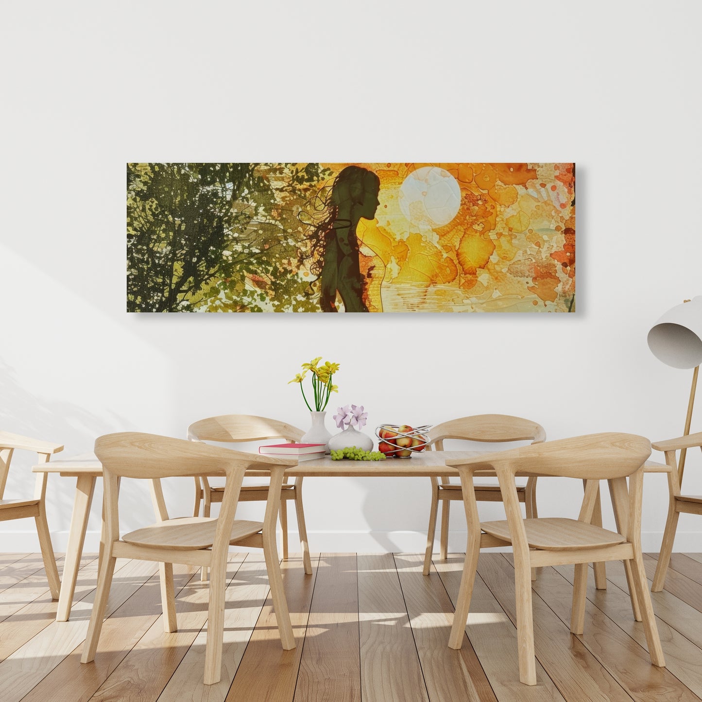 Peaceful Sun - Orange Canvas Art | Modern Style