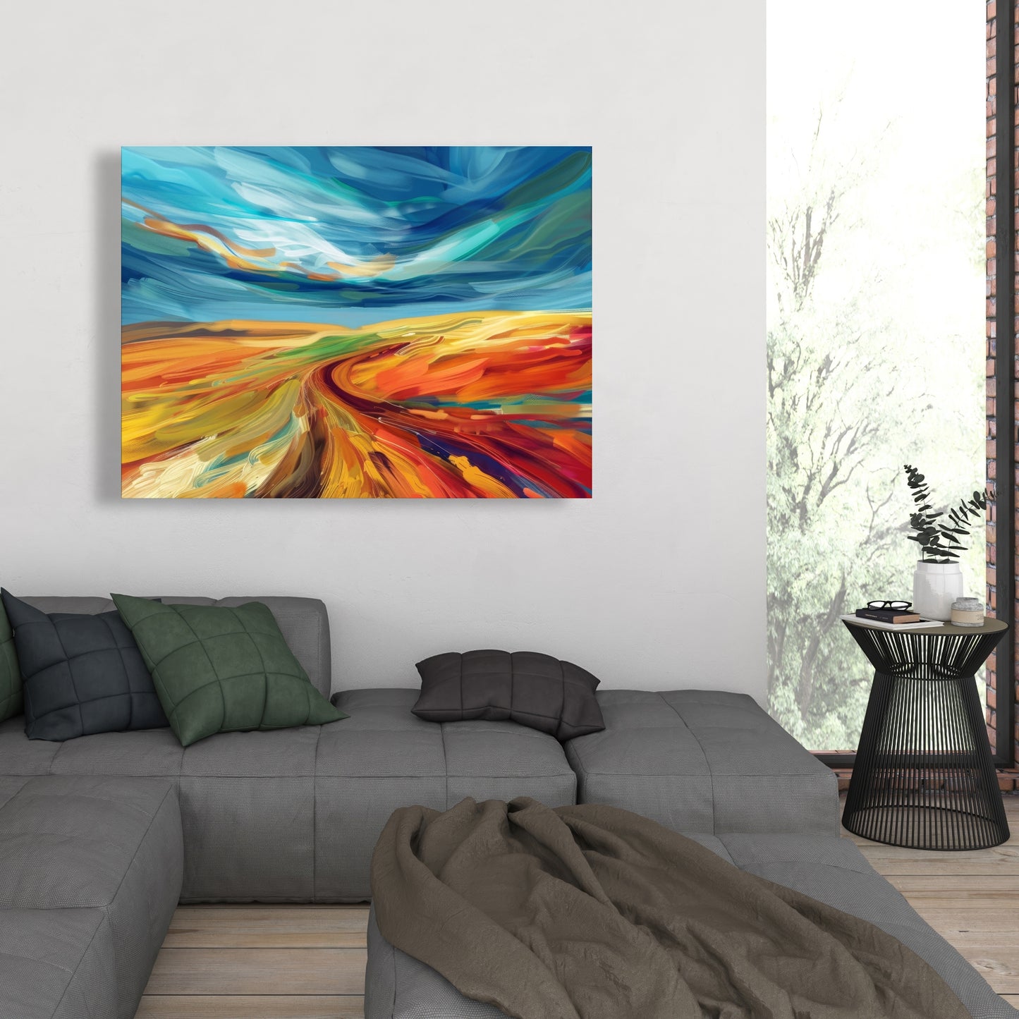 Land flow - 32"x32" Canvas