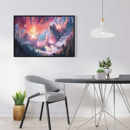 Beaming signal - 36"x36" Framed canvas
