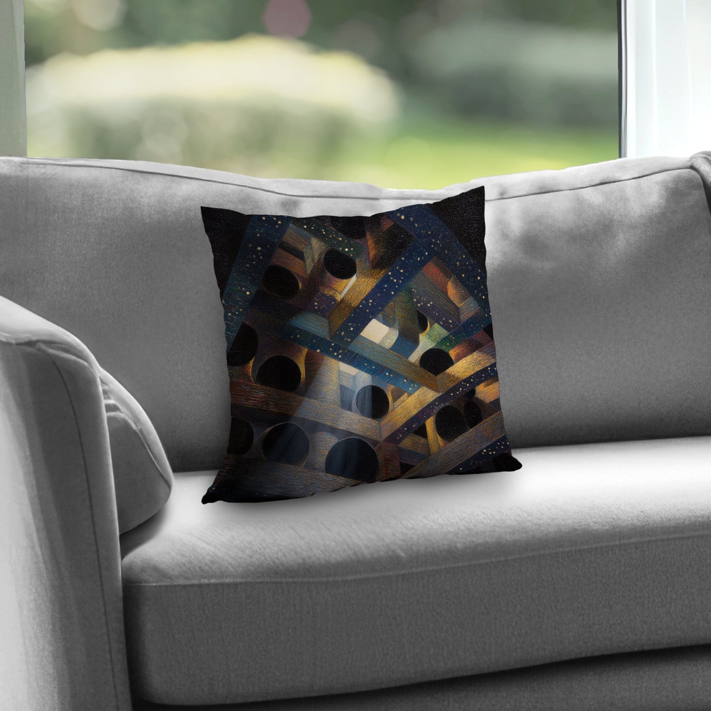Pipe Dream Poly Twill Throw Pillow - Stylish Home Decor