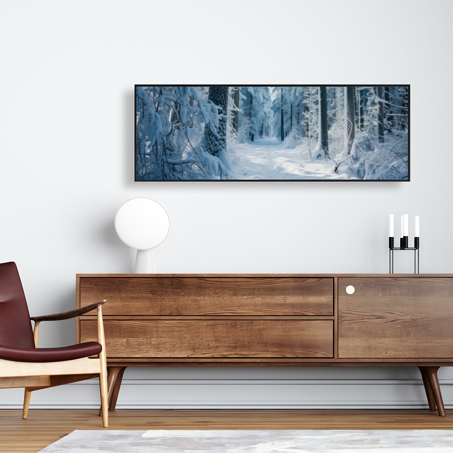 Cold forest - 36"x36" Framed canvas