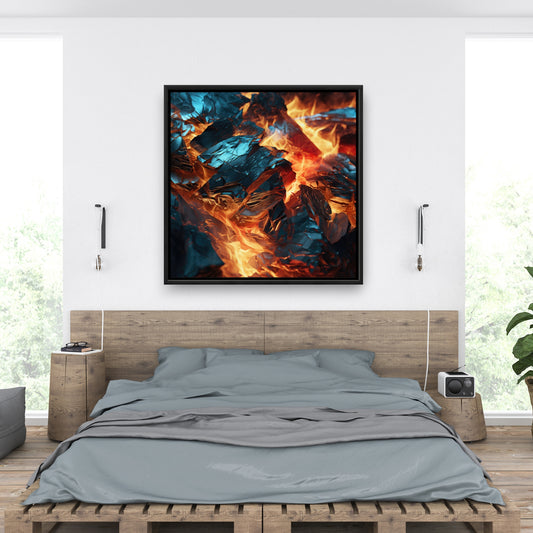 Cursed Visions - Yellow Framed Canvas for Home Decor