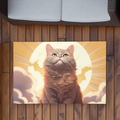 Intangible Purr Yellow Outdoor Area Rug for Home Decor