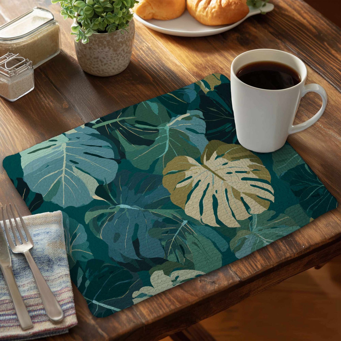 Tropical Leaf Veil Braided Placemat | Stylish Home Decor