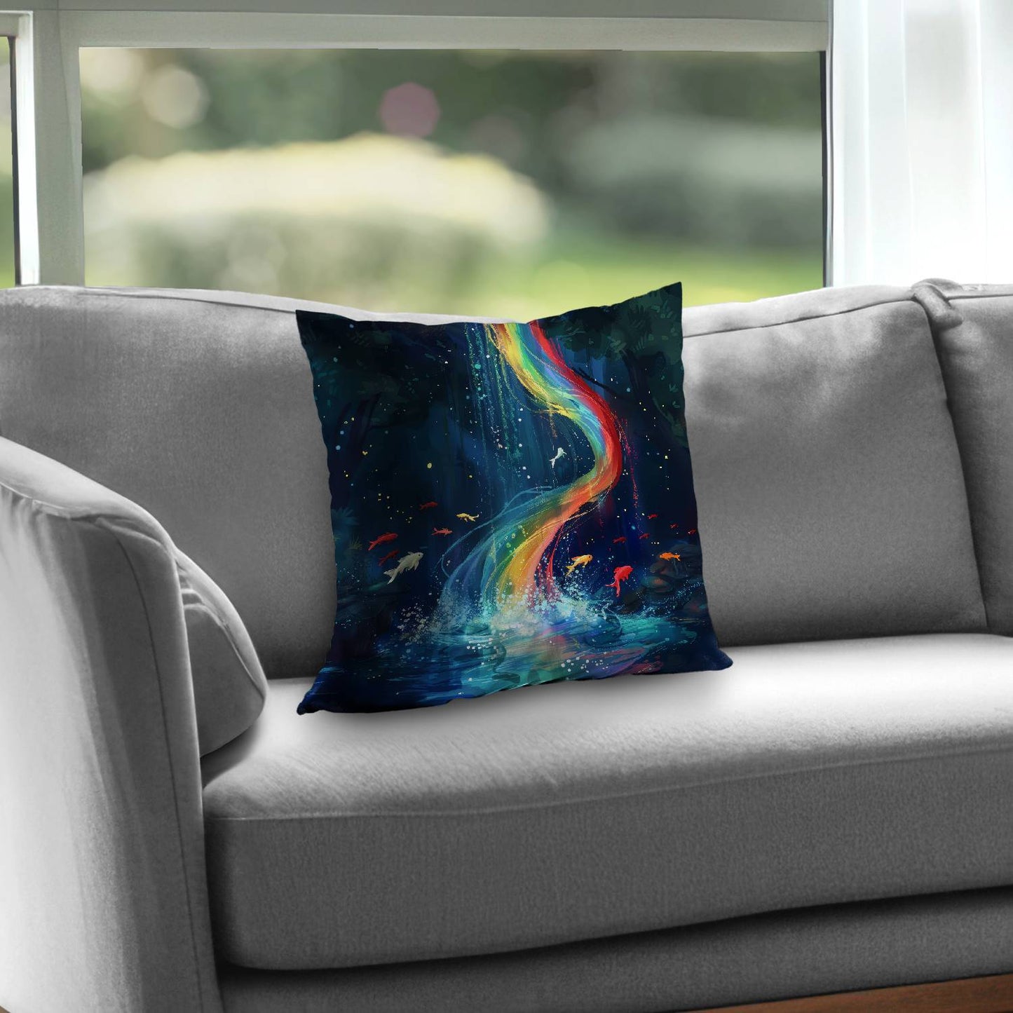 Swirl Poly Twill Throw Pillow - Stylish Home Decor Accent