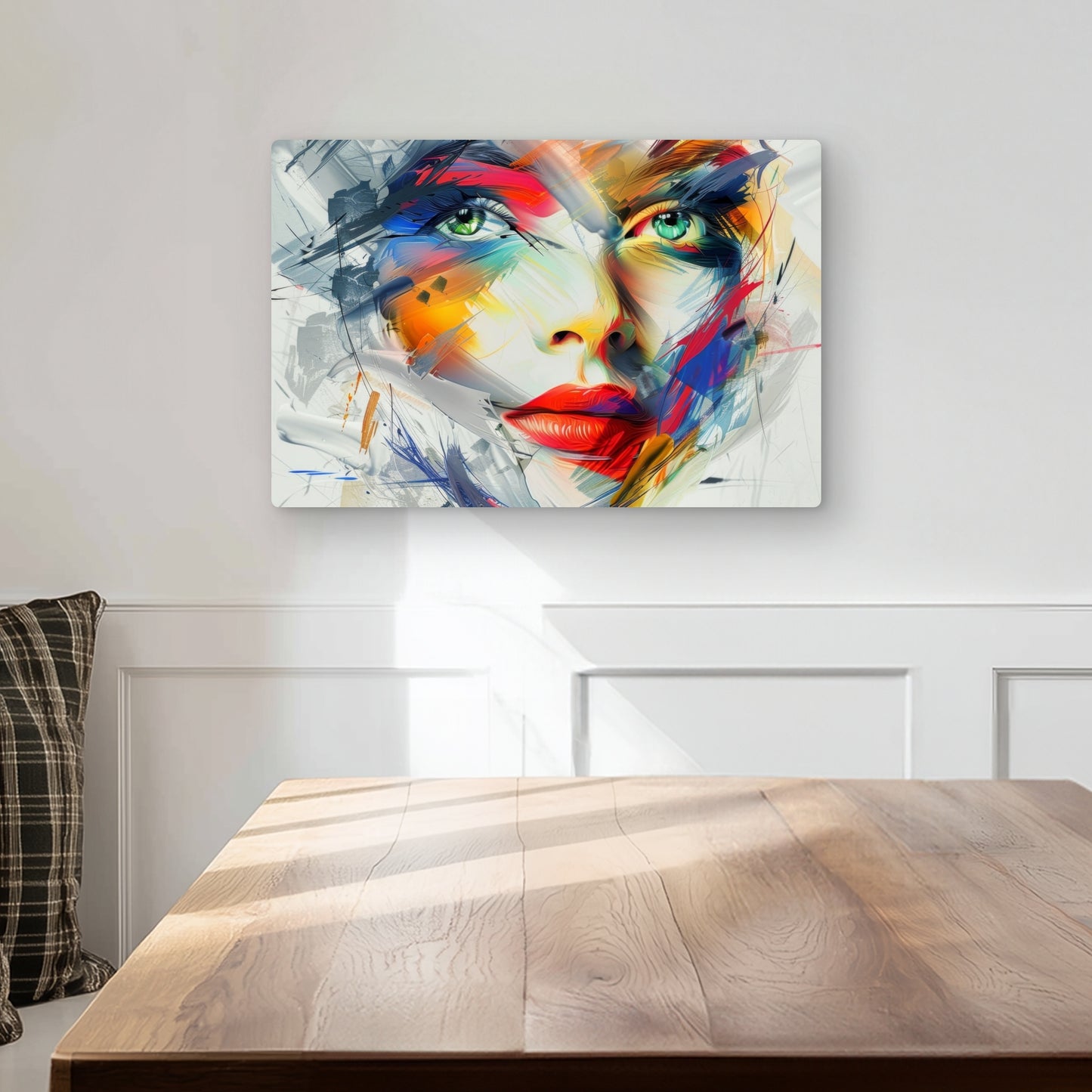 Abstract Look - Yellow Metal Print for Stylish Home Decor