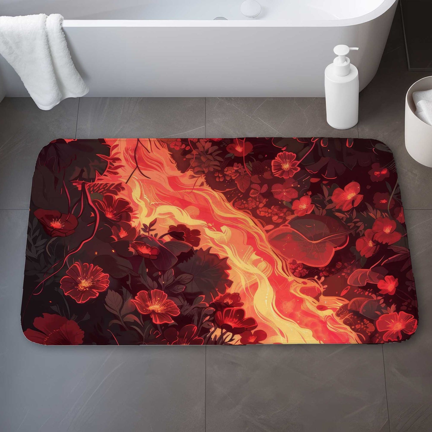Seering Flowerbed Bath Mat | Soft, Stylish Home Decor Rug