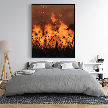 Ablaze - Black Framed Canvas Art for Elegant Home Decor