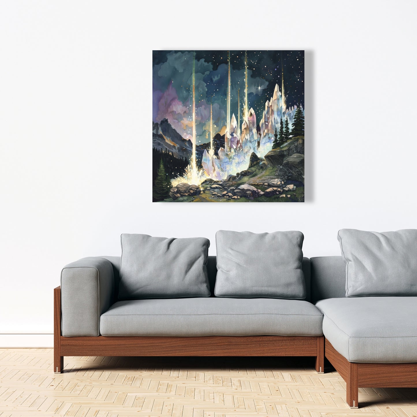 Magical beams - 32"x32" Canvas