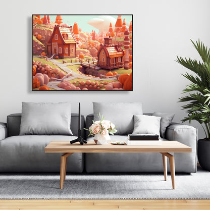 Toy town - 36"x36" Framed canvas