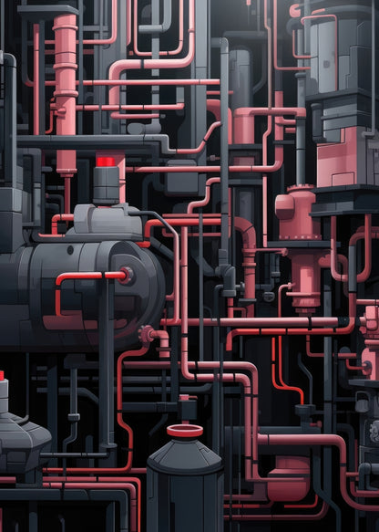 Dark pipes - 17"x24" Bath mat