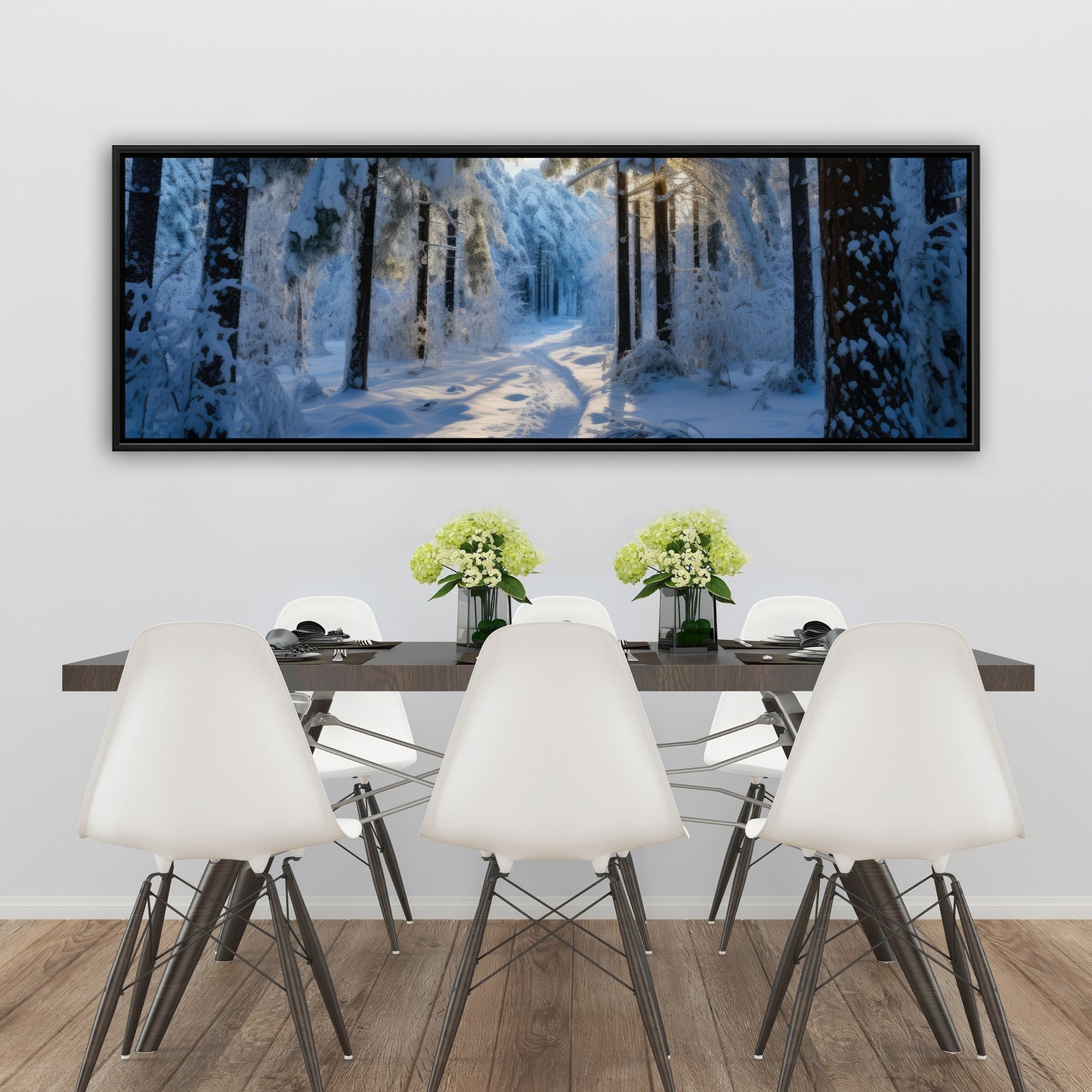 Snowy path - 36"x36" Framed canvas