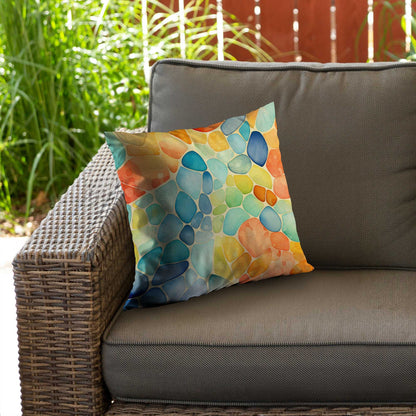 Coussin décoratif en sergé de polyester à motifs Blobs | Accessoire de décoration élégant pour la maison