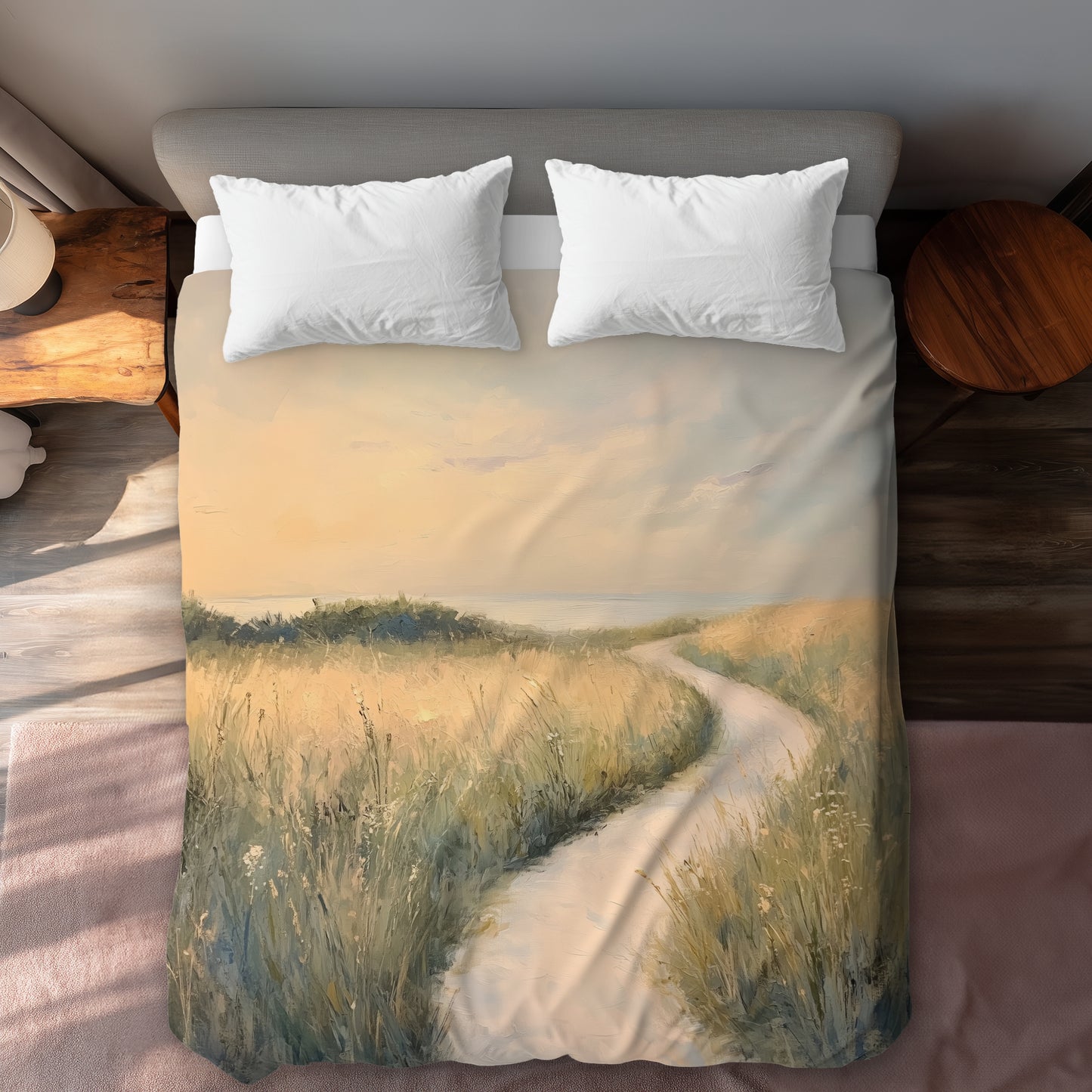 Soft Breeze Green Duvet Cover | Elegant Home Decor Solution